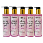 5x voordeelverpakking Dr. Fruit handgel met berry fruitgeur 200 ml handpompje