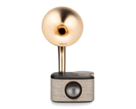 Sangean CP-100D Gramophone FM/DAB+ retro radio Fabric Black-Gold met bluetooth en aux voorkant