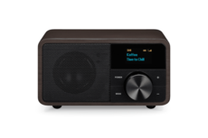 Sangean DDR-7 Dark Wood mini DAB+/FM radio met bluetooth en aux donker hout voorzijde