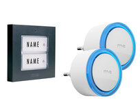 M-E BELL-472-A draadloze deurbel antraciet voor 2 appartementen