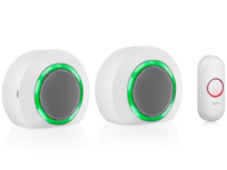 Byron DBY-23524 draadloze deurbel set met twee ontvangers met lichtsignaal voorkant