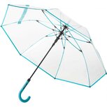 Fare Pure 7112 transparante paraplu met automatische opening lichtblauw voorkant