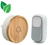 Avidsen 102498 draadloze en kinetische deurbel bamboe