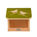 Esschert Design diapositief muurvoedertafel voor vogels groen FB541 voorkant