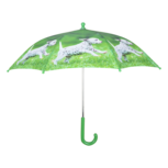 Kinderparaplu met blije puppies groen KG160 dalmati&euml;r voorkant