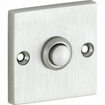 Artitec 95497 beldrukker vierkant mat nikkel messing pvd zilver