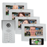 Elro DV477IP4 bedrade intercom deurbel met 4 schermen en app