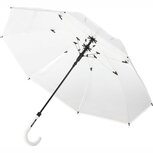 Fare Pure 7112 transparante paraplu met automatische opening wit voorkant