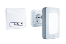 M-E BELL-251 draadloze deurbel met nachtlamp en 100 meter bereik 41146 met wit licht