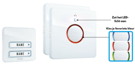 M-E BELL-232 draadloze deurbel met twee ontvangers 41096