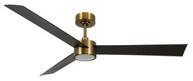 Beacon Airfusion Climate IV plafondventilator messing walnoot 132 centimeter met lamp