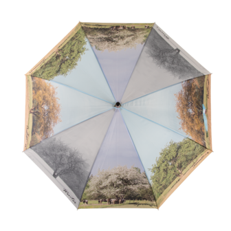 Esschert Design vier seizoenen paraplu met unieke natuurprint TP388 bovenkant