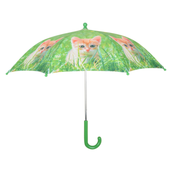 Kinderparaplu met kleine rode kitten voorkant kat