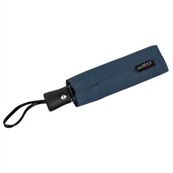 MiniMAX opvouwbare windproof paraplu die automatisch opent en sluit donkerblauw LGF-425-PMS 19-4026 TPX gesloten hoesje