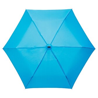 miniMAX platte vouwparaplu windproof paraplu lichtblauw LGF-214-PMS PROCESS BLUE C bovenkant