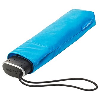 miniMAX platte vouwparaplu windproof paraplu lichtblauw LGF-214-PMS PROCESS BLUE C voorkant