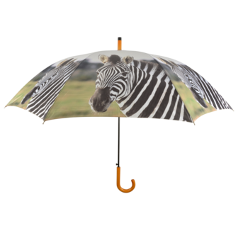 Esschert Design Afrikaanse zebra paraplu TP152-Z voorkant