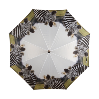 Esschert Design Afrikaanse zebra paraplu TP152-Z bovenkant