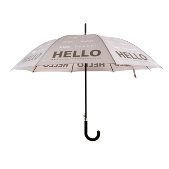 Esschert Design hello paraplu reflecterend beige TP332 voorkant