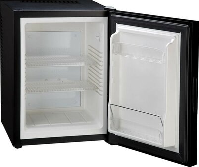 Technomax TP40NS thermo-elektrische minibar koelkast 40 liter zwart geopend
