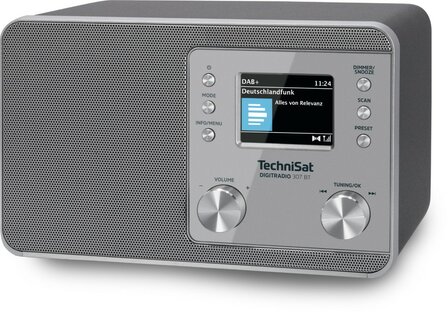 Technisat DIGITRADIO 307 BT DAB+/FM radio met BestTune-technologie zilver voorkant rechts