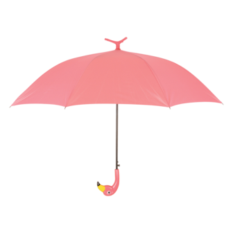 Esschert Design paraplu flamingo TP194 voorkant roze