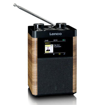 Lenco PDR-60WD draagbare DAB+/FM radio voorzijde links