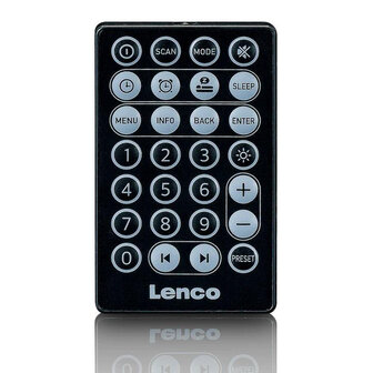 Lenco PDR-60WD draagbare DAB+/FM radio afstandsbediening