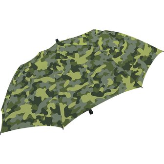 Fare Travelmate 6139 strandparasol en paraplu in &eacute;&eacute;n - camouflage donkergroen doek