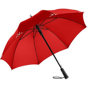 Fare Safebrella 7571 veilige paraplu met ledlamp en reflectoren rood