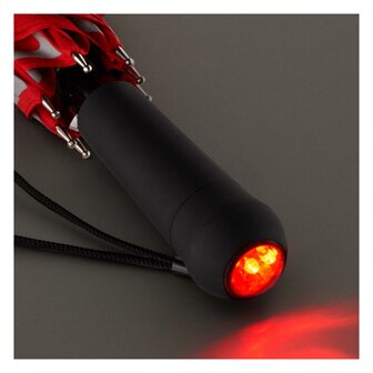 Fare Safebrella 7571 veilige paraplu met ledlamp en reflectoren rood