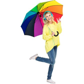 Fare Colori 4111 regenboog paraplu 115 centimeter
