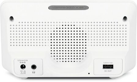 TechniSat DIGITRADIO 50 SE DAB+/FM wekkerradio wit achterkant