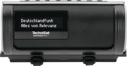 Technisat DIGITRADIO BIKE 1 DAB+/FM fietsradio voor op stuur zwart/zilver voorkant