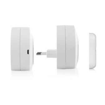 Byron DBY-23524 draadloze deurbel set met twee ontvangers met lichtsignaal zijkant links