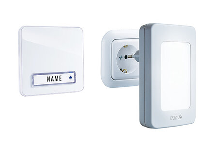 M-E BELL-251 draadloze deurbel met nachtlamp en 100 meter bereik 41146 met wit licht