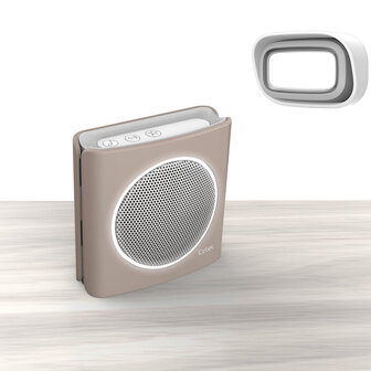 Extel diBi flash soft brown draadloze deurbel 081739 bruin voorkant