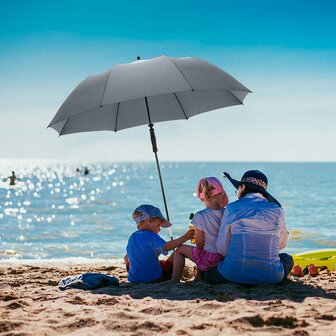 Fare Travelmate 6139 strandparasol en paraplu in &eacute;&eacute;n - grijs