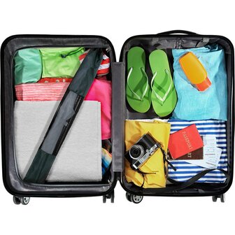 Fare Travelmate 6139 strandparasol en paraplu in &eacute;&eacute;n - grijs in koffer