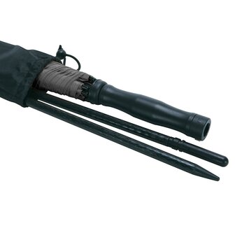 Fare Travelmate 6139 strandparasol en paraplu in &eacute;&eacute;n grijs als parasol in draagbare beschermhoes