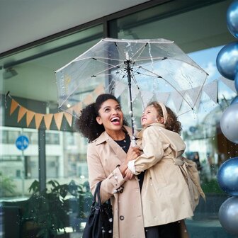 Fare Pure 7112 transparante paraplu met automatische opening wit