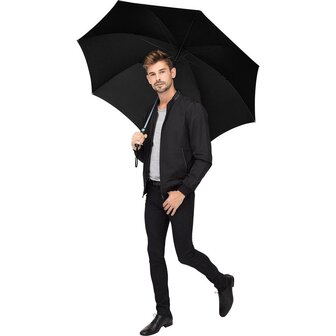 Fare Precious 7399 XL paraplu zwart titanium 133 centimeter