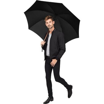 Fare Precious 7399 XL paraplu zwart koper 133 centimeter