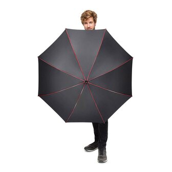 Fare Seam 4399 luxe windproof golfparaplu 115 cm zwart rood