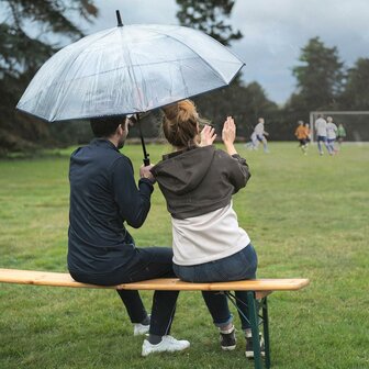 Fare Pure 2333 transparante XL paraplu marineblauw 120 centimeter