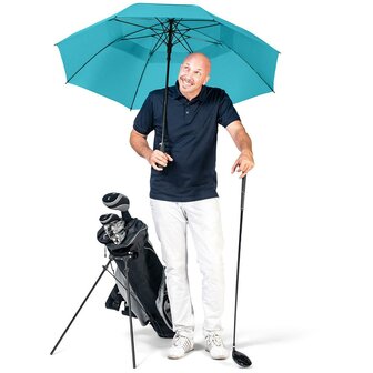 Fare Fibermatic 2339 XXL windproof golfparaplu cyaan 133 centimeter