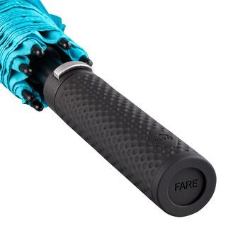 Fare Fibermatic 2339 XXL windproof golfparaplu cyaan 133 centimeter handgreep met golfbalgevoel