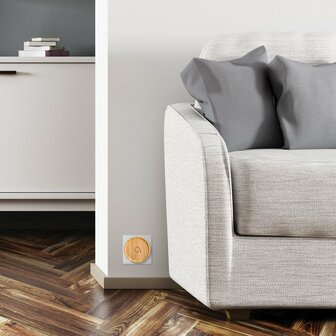 Avidsen 102498-3 draadloze en kinetische deurbel bamboe + 3 ontvangers ontvanger