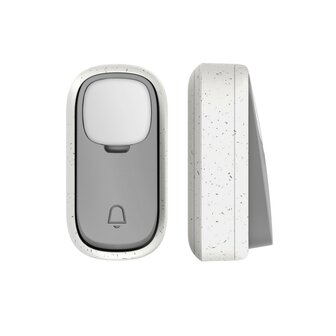 Avidsen 102498-4 draadloze en kinetische deurbel bamboe + 4 ontvangers beldrukker