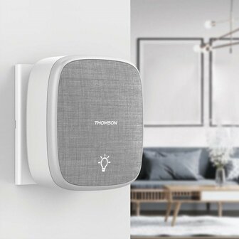 Thomson 513133 draadloze deurbel met kinetische knop en plug-in ontvanger